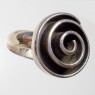 (r1582)Silver ring with spiral design.